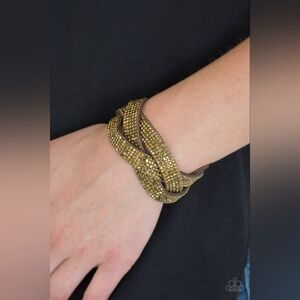 Nice Girls Finish Last Brass Bracelet